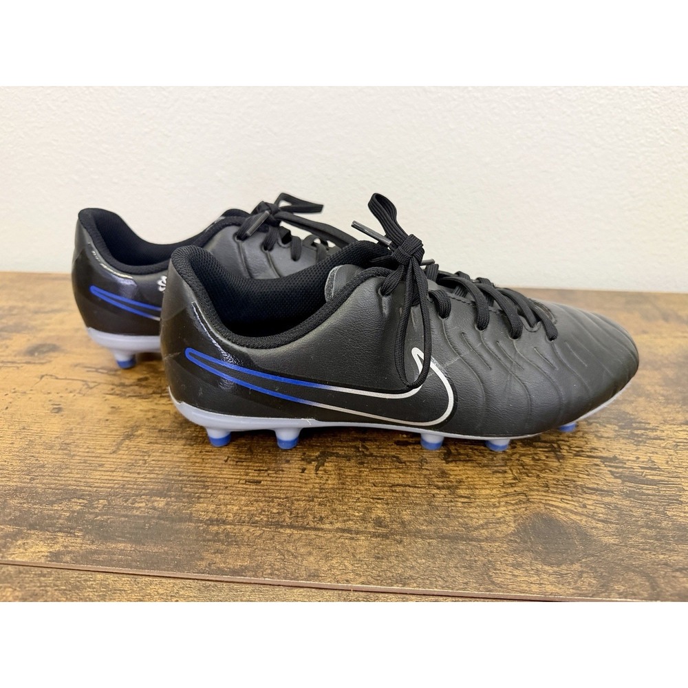 Nike Legend 6Y Club Mens Cleats Black Bright Blue Lace-Up Soccer Cleat - Picture 4 of 8